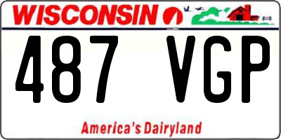 WI license plate 487VGP