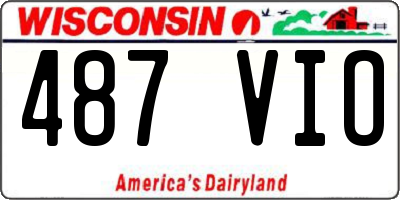 WI license plate 487VIO