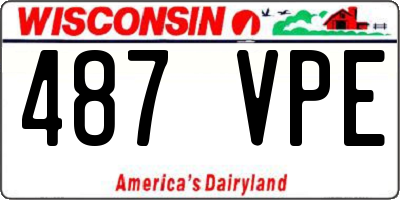WI license plate 487VPE