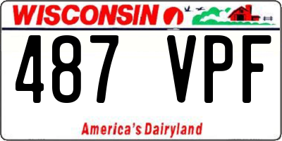 WI license plate 487VPF