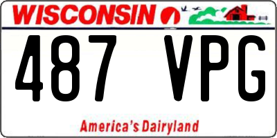WI license plate 487VPG