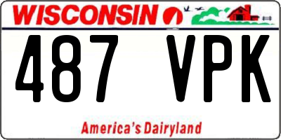 WI license plate 487VPK