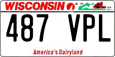 WI license plate 487VPL