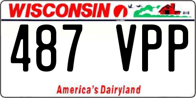 WI license plate 487VPP
