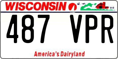 WI license plate 487VPR