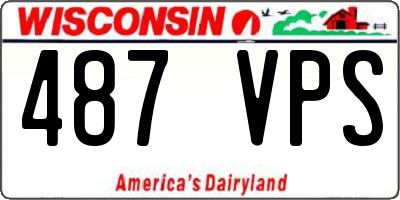 WI license plate 487VPS