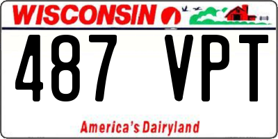 WI license plate 487VPT
