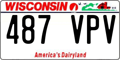 WI license plate 487VPV