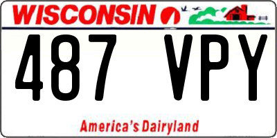 WI license plate 487VPY