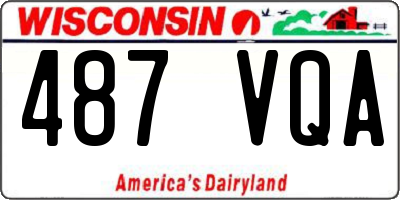 WI license plate 487VQA