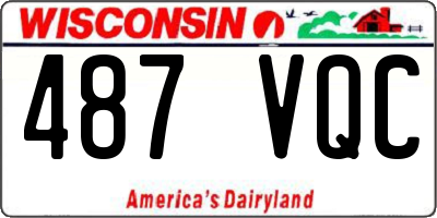 WI license plate 487VQC