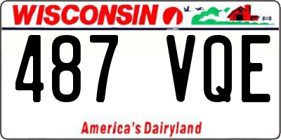 WI license plate 487VQE