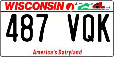 WI license plate 487VQK