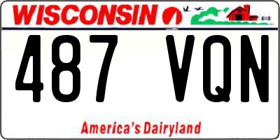 WI license plate 487VQN