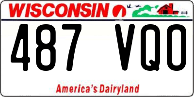 WI license plate 487VQO