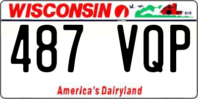 WI license plate 487VQP
