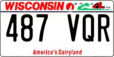 WI license plate 487VQR