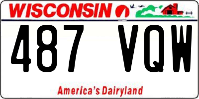 WI license plate 487VQW