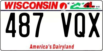 WI license plate 487VQX