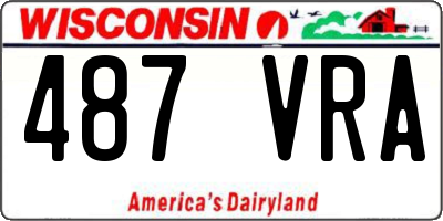 WI license plate 487VRA