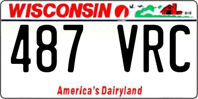 WI license plate 487VRC