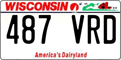 WI license plate 487VRD