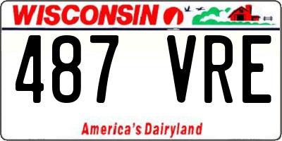 WI license plate 487VRE
