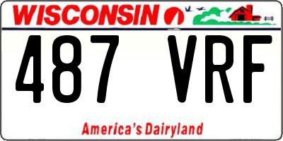 WI license plate 487VRF