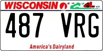 WI license plate 487VRG