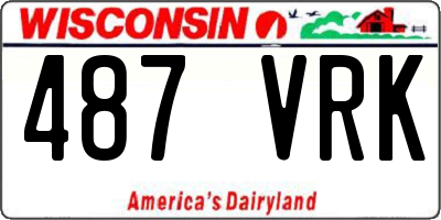 WI license plate 487VRK