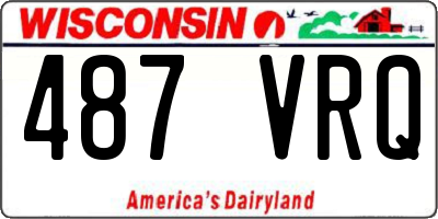 WI license plate 487VRQ