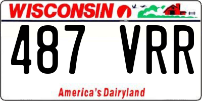 WI license plate 487VRR