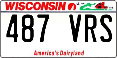 WI license plate 487VRS