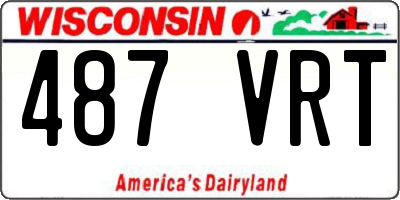 WI license plate 487VRT