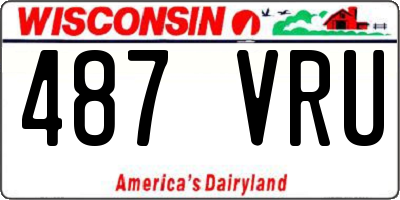 WI license plate 487VRU