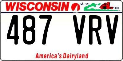 WI license plate 487VRV