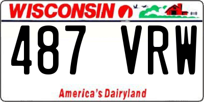 WI license plate 487VRW