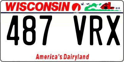 WI license plate 487VRX