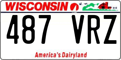 WI license plate 487VRZ