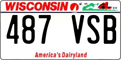 WI license plate 487VSB