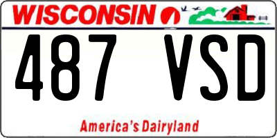 WI license plate 487VSD