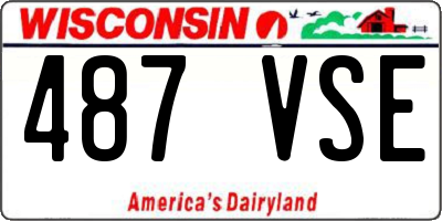 WI license plate 487VSE