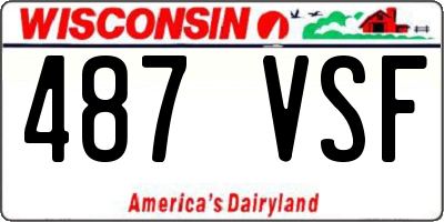 WI license plate 487VSF