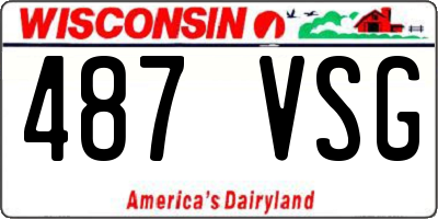 WI license plate 487VSG