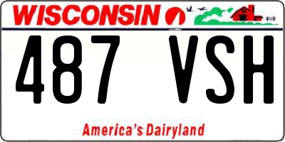 WI license plate 487VSH