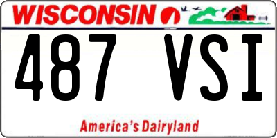 WI license plate 487VSI