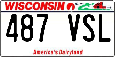 WI license plate 487VSL
