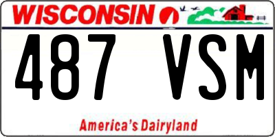 WI license plate 487VSM