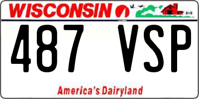 WI license plate 487VSP