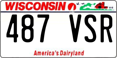 WI license plate 487VSR